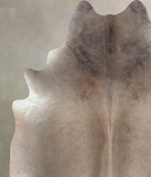 Grey with Beige Cowhide Rug #B8218