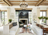Grey with Beige Cowhide Rug #B8230