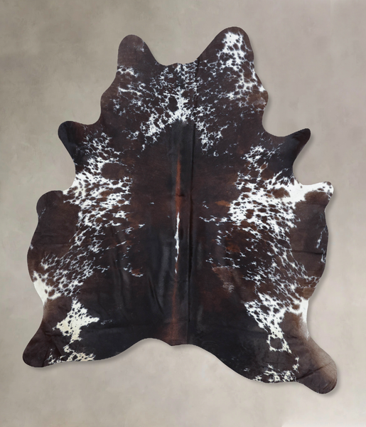 Chocolate and White Cowhide Rug #B8261