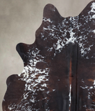 Chocolate and White Cowhide Rug #B8261