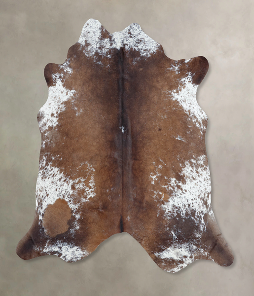 Salt and Pepper Brown Cowhide Rug #B8262