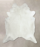 Solid White Cowhide Rug #B8310