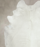 Solid White Cowhide Rug #B8310