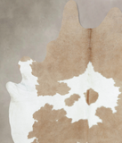 Beige and White Cowhide Rug #B8323