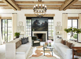 Beige and White Cowhide Rug #B8323