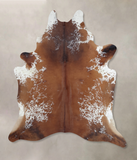 Salt and Pepper Brown Cowhide Rug #B8332