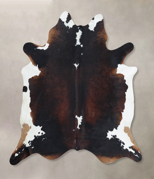 Chocolate and White Cowhide Rug #B8353