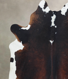 Chocolate and White Cowhide Rug #B8353