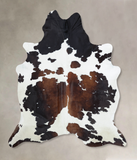 Chocolate and White Cowhide Rug #B8354