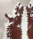 Brown and White Cowhide Rug #B8358