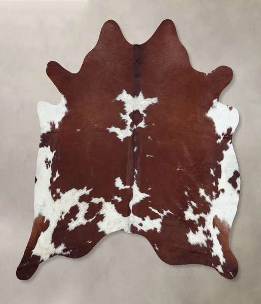 Brown and White Cowhide Rug #B8363