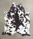 Chocolate and White Cowhide Rug #B8382
