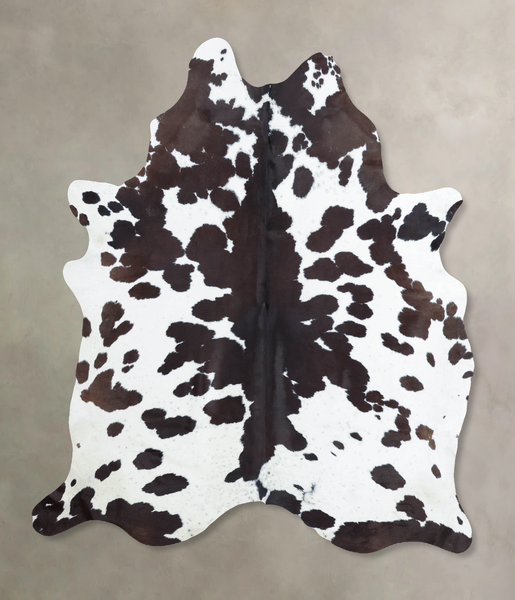 Chocolate and White Cowhide Rug #B8382