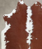Brown and White Regular Cowhide Rug #B8403