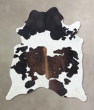 Chocolate and White Cowhide Rug #B8470