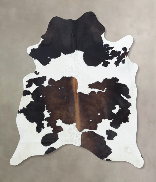 Chocolate and White Cowhide Rug #B8470