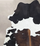 Chocolate and White Cowhide Rug #B8470