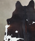 Chocolate and White Cowhide Rug #B8472