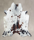 Salt and Pepper Brown Cowhide Rug #B8512