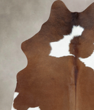 Brown and White Cowhide Rug #B8576