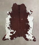 Brown and White Regular Cowhide Rug #B8580