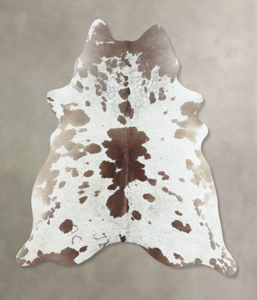 Chocolate and White Cowhide Rug #B8617