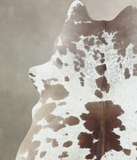 Chocolate and White Cowhide Rug #B8617