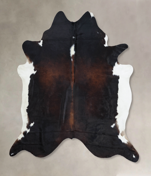 Chocolate and White Cowhide Rug #B8620