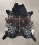 Salt and Pepper Brown Cowhide Rug #B8635