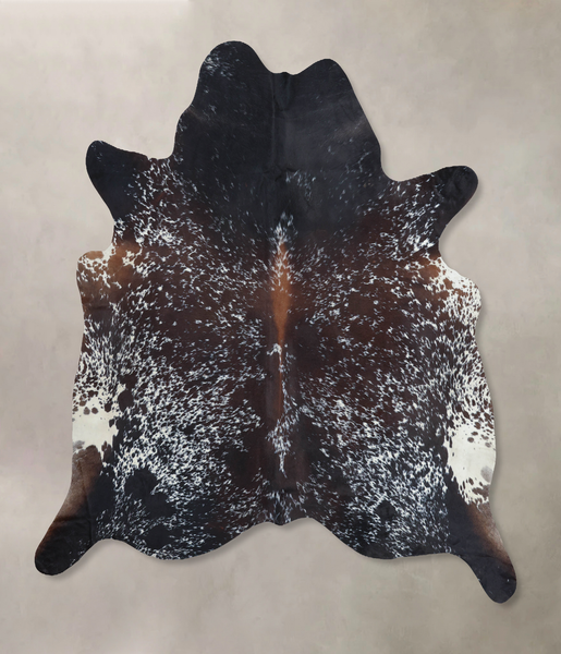 Salt and Pepper Brown Cowhide Rug #B8635