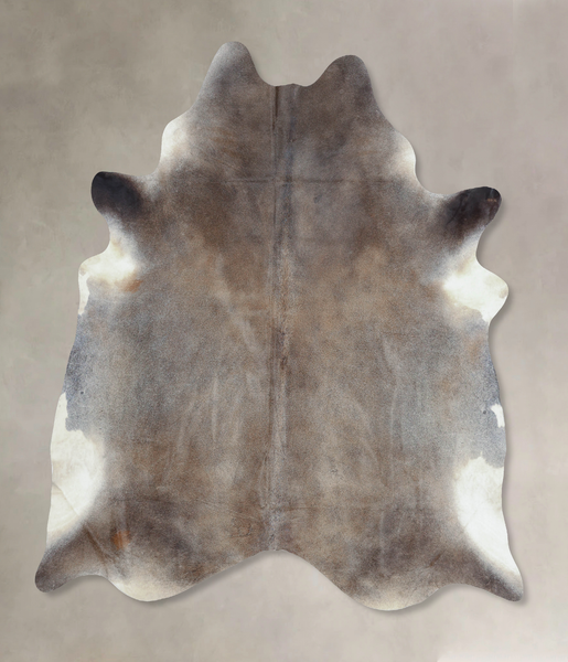 Grey with Beige Cowhide Rug #B8789