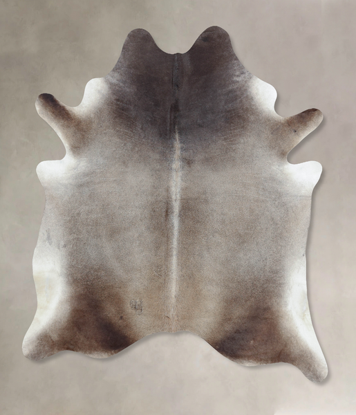 Grey with Beige Cowhide Rug #B8791