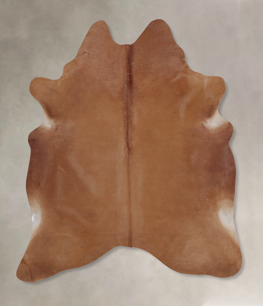 Solid Brown Cowhide Rug #B8795
