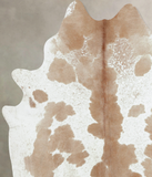 Beige and White Cowhide Rug #B8849