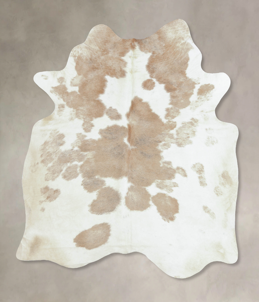Beige and White Cowhide Rug #B8863