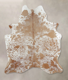 Salt and Pepper Brown Cowhide Rug #B8913