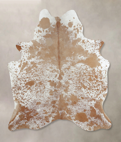 Salt and Pepper Brown Cowhide Rug #B8913
