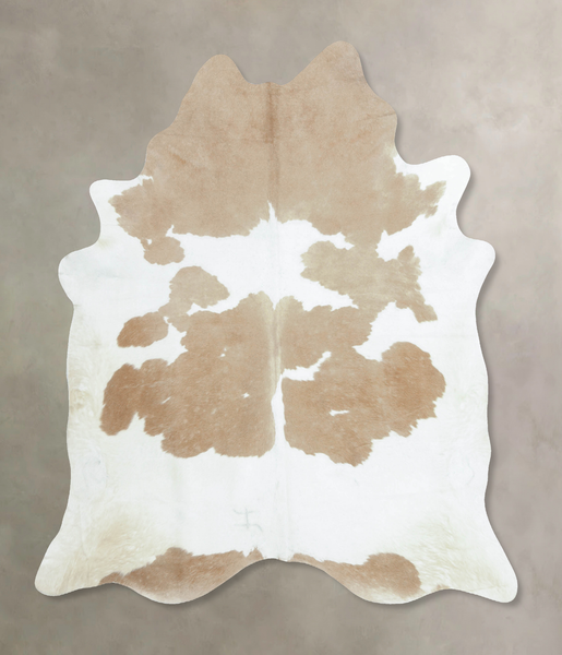 Beige and White Cowhide Rug #B8919