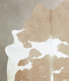 Beige and White Cowhide Rug #B8919