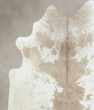 Beige and White Cowhide Rug #B8920