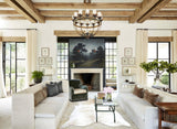 Beige and White Cowhide Rug #B9211