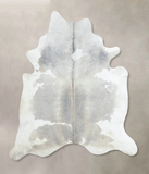 Grey With White Cowhide Rug #B9232