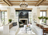 Grey With White Cowhide Rug #B9232