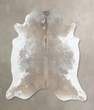 Grey with Beige Cowhide Rug #B9236