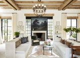Grey with Beige Cowhide Rug #B9236