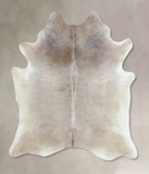 Grey with Beige Cowhide Rug #B9237