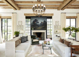 Grey with Beige Cowhide Rug #B9237