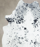 Salt and Pepper Black Cowhide Rug #B9269