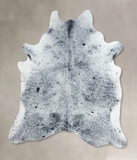 Salt and Pepper Black Cowhide Rug #B9270