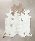Brown and White Regular Cowhide Rug #B9276